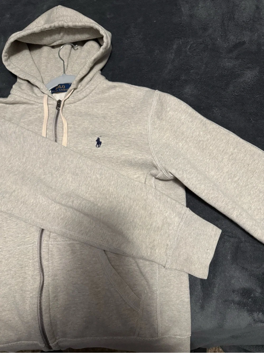 Polo by Ralph Lauren Light Heather Gray Zip-Up Hoodie